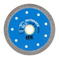 Ox Tools Ultimate Porcelain Fine Turbo 4.5'' Diamond Blade - 7/8'' - 5/8'' Bore OX-UCTT-4.5